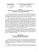 BÁO CÁO Tình hình đổi mới, phát triển và nâng cao hiệu quả kinh tế tập thể và các hợp tác xã trên địa bàn tỉnh Hòa Bình