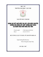 ĐÁNH GIÁ kết QUẢ điều TRỊ gãy LIÊN mấu CHUYỂN XƯƠNG đùi BẰNG kết hợp XƯƠNG nẹp KHÓA tại BỆNH VIỆN hữu NGHỊ VIỆT đức 