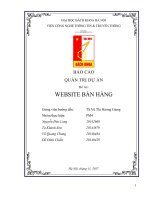 BÁO CÁO QUẢN TRỊ DỰ ÁN ĐỀ TÀI WEBSITE BÁN HÀNG