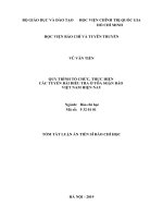 Quy trình tổ chức, thực hiện các tuyến bài điều tra ở tòa soạn báo việt nam hiện nay tóm tắt LA tiếng việt