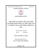 ĐẶC điểm lâm SÀNG, cận lâm SÀNG của BỆNH NHÂN vẹo cột SỐNG điều TRỊ tại TRUNG tâm hô hấp BỆNH VIỆN BẠCH MAI 