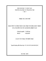 BẢO tồn VÀ PHÁT HUY GIÁ TRỊ văn HÓA HÁT THEN CỦA NGƯỜI TÀY ở CAO BẰNG HIỆN NAY 