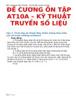 KỸ THUẬT TRUYỀN SỐ LIỆU  ĐỀ CƯƠNG ÔN TẬP  ĐÁP ÁN