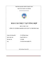 BÁO CÁO THỰC TẬP TỔNG HỢP TẠI CÔNG TY CỔ PHẦN HAWEE SẢN XUẤT VÀ THƯƠNG MẠ