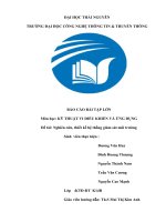 BÁO CÁO BÀI TẬP LỚN, Môn KỸ THUẬT VI ĐIỀU KHIỂN, VÀ ỨNG DỤNG ,Nghiên cứu thiết kế hệ thống, giám sát môi trường