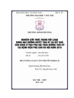 NGHIÊN cứu THỰC TRẠNG rối LOẠN DUNG nạp ĐƯỜNG HUYẾT THAI kỳ và kết QUẢ sản KHOA ở THAI PHỤ đái THÁO ĐƯỜNG THAI kỳ tại BỆNH VIỆN PHỤ sản hà nội năm 2019 
