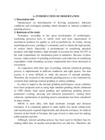 Nghiên cứu chế độ công nghệ sửa đá, bôi trơn – làm nguội và xác định đường kính đá mài tối ưu khi thay đá để nâng cao hiệu quả của quá trình mài lỗ tt tiếng anh 