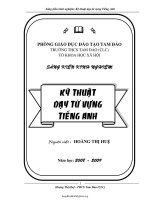 SKKN Kỹ thuật dạy từ vựng tiếng Anh tiểu học