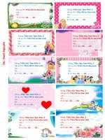 nhãn vở đẹp dành cho các bé