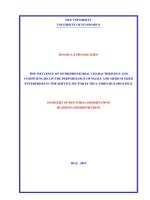 Ảnh hưởng của đặc điểm và năng lực kinh doanh của doanh nhân đến hoạt động kinh doanh của các doanh nghiệp nhỏ và vừa trong lĩnh vực dịch vụ ở thừa thiên huế tt tiếng anh 