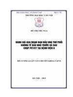 ĐÁNH GIÁ GIAI đoạn BAN đầu UNG THƯ PHỔI KHÔNG tế bào NHỎ TRƯỚC và SAU CHỤP PETCT tại BỆNH VIỆN k 
