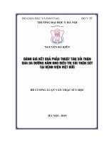 ĐÁNH GIÁ kết QUẢ PHẪU THUẬT tán sỏi THẬN QUA DA ĐƯỜNG hầm NHỎ điều TRỊ sỏi THẬN sót tại BỆNH VIỆN VIỆT đức 