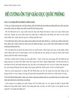 ĐỀ CƯƠNG THI GIÁO DỤC QUỐC PHÒNG