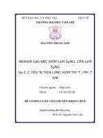 NGHIÊN cứu đặc điểm lâm SÀNG, cận lâm SÀNG và các yếu tố TIÊN LƯỢNG VIÊM tủy tái PHÁT sớm 