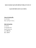 BÁO cáo bài tập lớn môn kỹ THUẬT VI sử lý