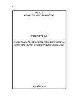 ĐÁNH GIÁ mối LIÊN QUAN GIỮA KIỂU GEN và KIỂU HÌNH BỆNH u NGUYÊN bào VÕNG mạc 