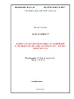 Nghiên cứu phân bổ nguồn nước và vận hành hợp lý hệ thống hồ chứa lưu vực sông vu gia – thu bồn trong mùa cạn 