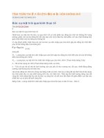 TÍNH TOÁN THIẾT kế hệ THỐNG điều hòa KHÔNG KH1 1