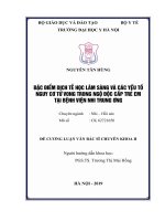 Đặc điểm dịch tễ học lâm sàng và các yếu tố nguy cơ tử vong trong ngộ độc cấp trẻ em tại bệnh viện nhi trung ương 