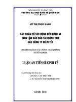 Luận Văn Các nhân tố tác động đến hành vi gian lận báo cáo tài chính của các công ty niêm yết
