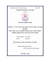 KHẢO sát sự TUÂN THỦ điều TRỊ THUỐC KHÁNG NGƯNG tập TIỂU cầu ở BỆNH NHÂN SAU CAN THIỆP BỆNH ĐỘNG MẠCH CHI dưới mạn TÍNH 