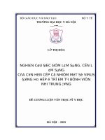 NGHIÊN cứu đặc điểm lâm SÀNG, cận lâm SÀNG của cơn HEN cấp có NHIỄM một số VIRUS ĐƯỜNG hô hấp ở TRẺ EM tại BỆNH VIỆN NHI TRUNG ƯƠNG 