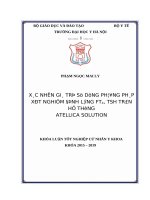 XÁC NHẬN GIÁ TRỊ sử DỤNG PHƯƠNG PHÁP xét NGHIỆM ĐỊNH LƯỢNG FT4, TSH TRÊN hệ THỐNG ATELLICA SOLUTION 