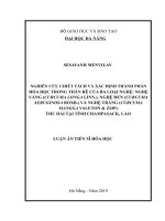 Nghiên cứu chiết tách và xác định thành phần hóa học trong thân rễ của ba loại nghệ 