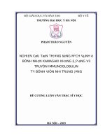 NGHIÊN cứu tổn THƯƠNG ĐỘNG MẠCH VÀNH ở BỆNH NHÂN KAWASAKI KHÔNG đáp ỨNG với TRUYỀN IMMUNOGLOBULIN tại BỆNH VIỆN NHI TRUNG ƯƠNG 