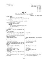 26 giáo án âm nhạc từ lớp 1 đến lớp 5 tuần 26 theo phát triển năng lực học sinh 