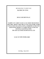 Nghiên cứu chiết tách và xác định thành phần hóa học trong thân rễ của ba loại nghệ 