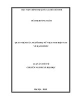 Quan niệm của người phụ nữ Việt Nam hiện nay về hạnh phúc