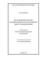 Xây dựng đội ngũ giảng viên các trường đại học ở Tây Nguyên hiện nay theo tư tưởng Hồ Chí Minh