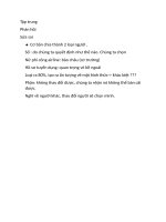 Tập trung có thể đạt được mục tiêu