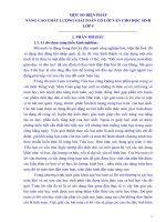 skkn một số biện pháp nâng cao chất lượng giải toán có lời văn cho học sinh lớp 4 