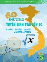 Bộ 60 đề môn toán thi tuyển sinh vào lớp 10 năm 2019 giải chi tiết