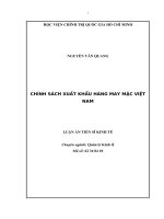 Chính sách xuất khẩu hàng may mặc việt nam 1 tt 