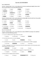 Unit 10: Ecotourism - English 10 THÍ ĐIỂM - SGK 10 NĂM (Có đáp án)