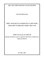 Chức năng quản lý kinh tế của Nhà nước Cộng hòa xã hội chủ nghĩa Việt Nam