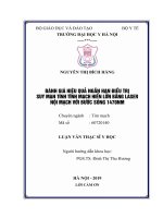 ĐÁNH GIÁ HIỆU QUẢ NGẮN hạn điều TRỊ SUY mạn TÍNH TĨNH MẠCH HIỂN lớn BẰNG LASER nội MẠCH với bước SÓNG 1470NM 
