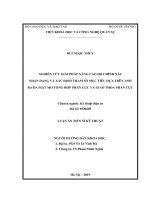 Nghiên cứu giải pháp nâng cao độ chính xác nhận dạng và xác định tham số mục tiêu dựa trên ảnh ra đa mặt mở tổng hợp phân cực và giao thoa phân cực 