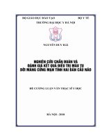 NGHIÊN cứu CHẨN đoán và ĐÁNH GIÁ kết QUẢ điều TRỊ máu tụ dưới MÀNG CỨNG mạn TÍNH HAI bán cầu não 