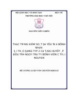 THỰC TRẠNG KIỂM SOÁT đa yếu tố ở BỆNH NHÂN đái THÁO ĐƯỜNG TYP 2 có TĂNG HUYẾT áp điều TRỊ NGOẠI TRÚ tại BỆNH VIỆN c THÁI NGUYÊN 