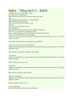 Nghe – tiếng anh 3 – EN26