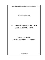 Phát triển nhân lực du lịch ở thành phố đà nẵng
