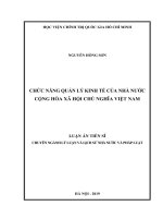 Chức năng quản lý kinh tế của Nhà nước Cộng hòa xã hội chủ nghĩa Việt Nam