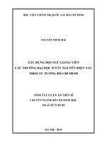 Xây dựng đội ngũ giảng viên các trường đại học ở tây nguyên hiện nay theo tư tưởng hồ chí minh tt 