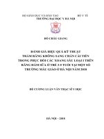 ĐÁNH GIÁ HIỆU QUẢ kỹ THUẬT TRÁM RĂNG KHÔNG SANG CHẤN cải TIẾN TRONG PHỤC hồi các XOANG sâu LOẠI i TRÊN RĂNG hàm sữa ở TRẺ 3 5 TUỔI tại một số TRƯỜNG mẫu GIÁO ở hà nội năm 2018 