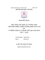 ĐẶC điểm lâm SÀNG và THƯƠNG tổn GIẢI PHẪU BỆNH CHẤN THƯƠNG ĐỘNG MẠCH CHI dưới tại BỆNH VIỆN hữu NGHỊ VIỆT đức GIAI đoạn 2017   2019 