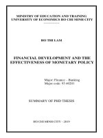 Phát triển tài chính và hiệu lực của chính sách tiền tệ ttta